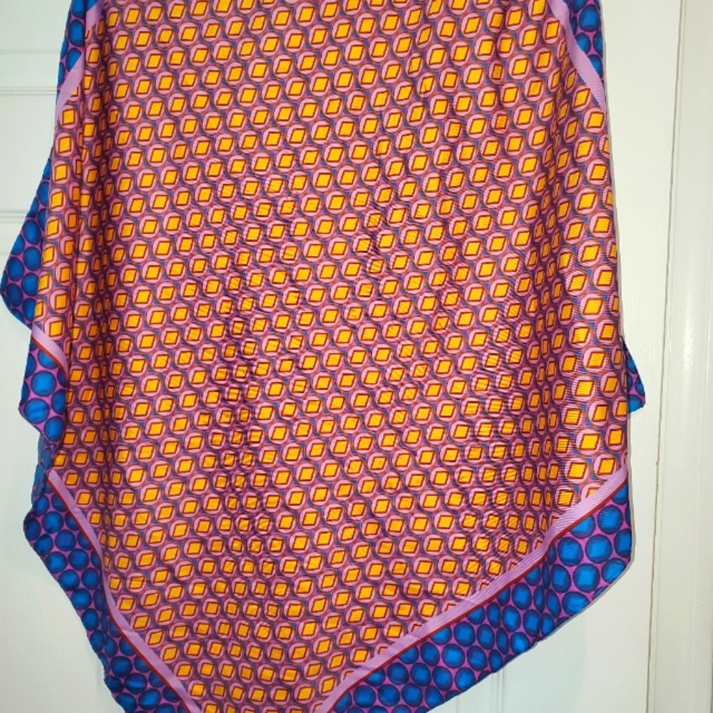 (Nwot) Zara Multicolor Print Pattern Design Scarf - image 4